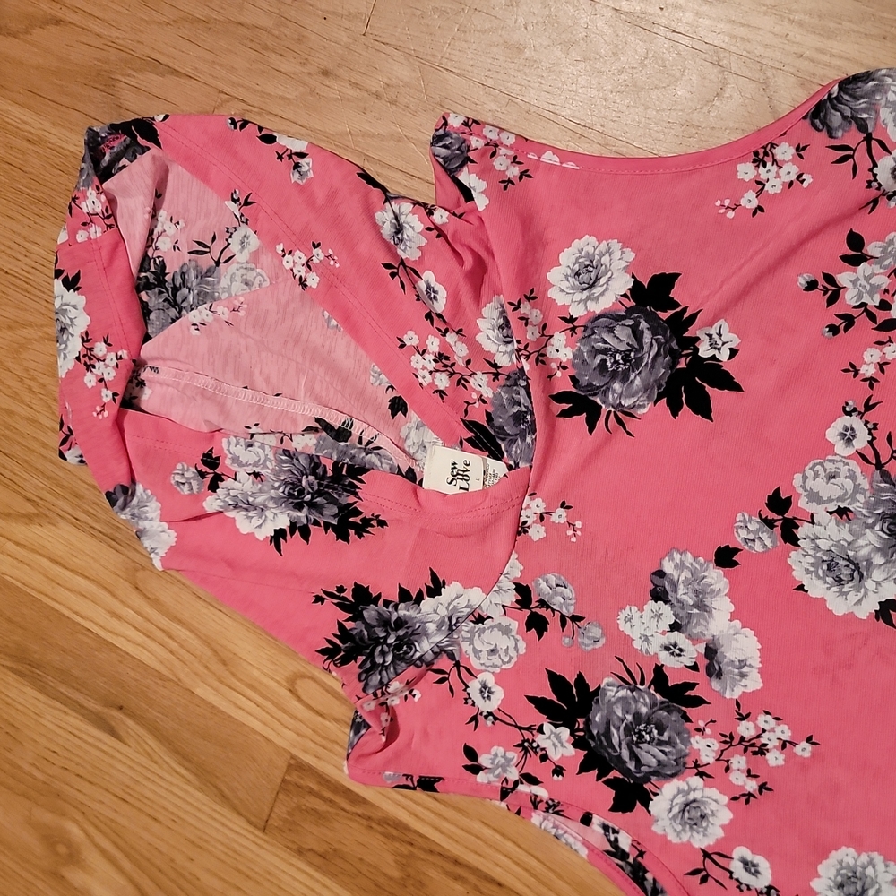 Floral tank top hoodie - Picture 2 of 4